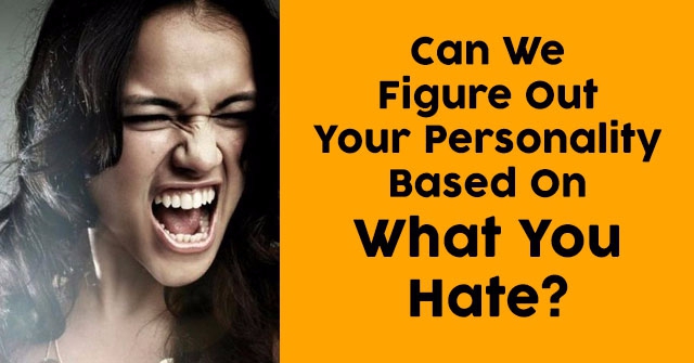 Can We Figure Out Your Personality Based On What You Hate?