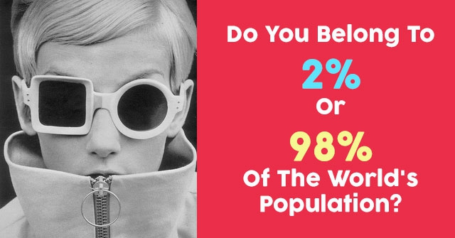 Do You Belong To 2% Or 98% Of The World’s Population?