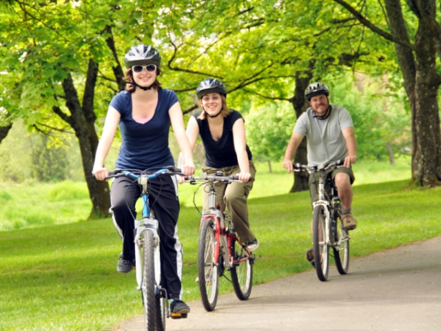 When riding a bike, the helmet is...