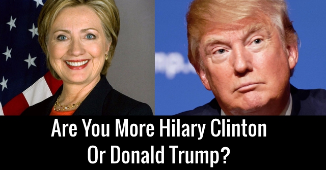 Are You More Hilary Clinton Or Donald Trump?