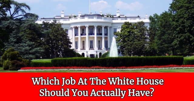 Which Job At The White House Should You Actually Have?
