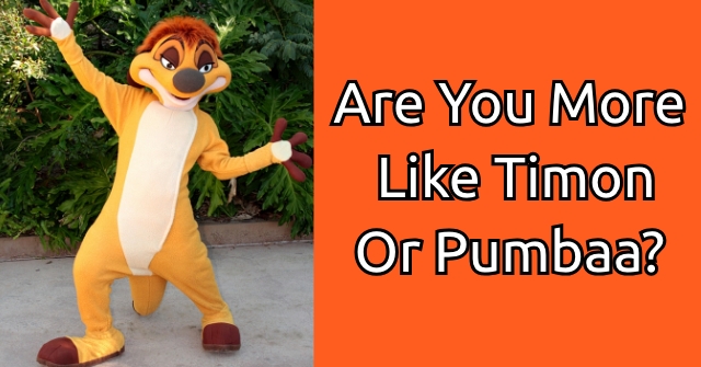 Are You More Like Timon Or Pumbaa?